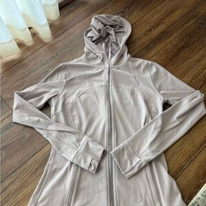 Lululemon Align Light Taupe Zip-Up Hooded Jacket